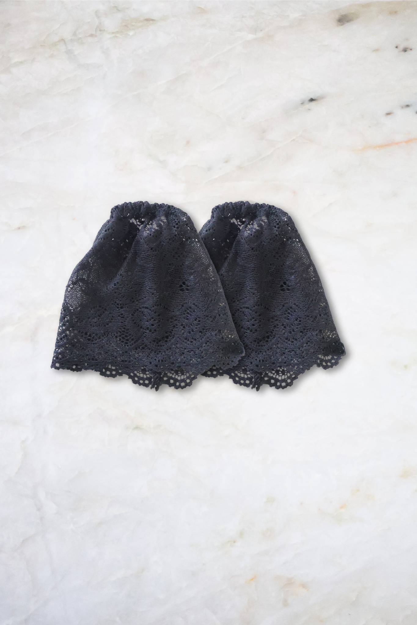 Handmade sleeves - kant zwart
