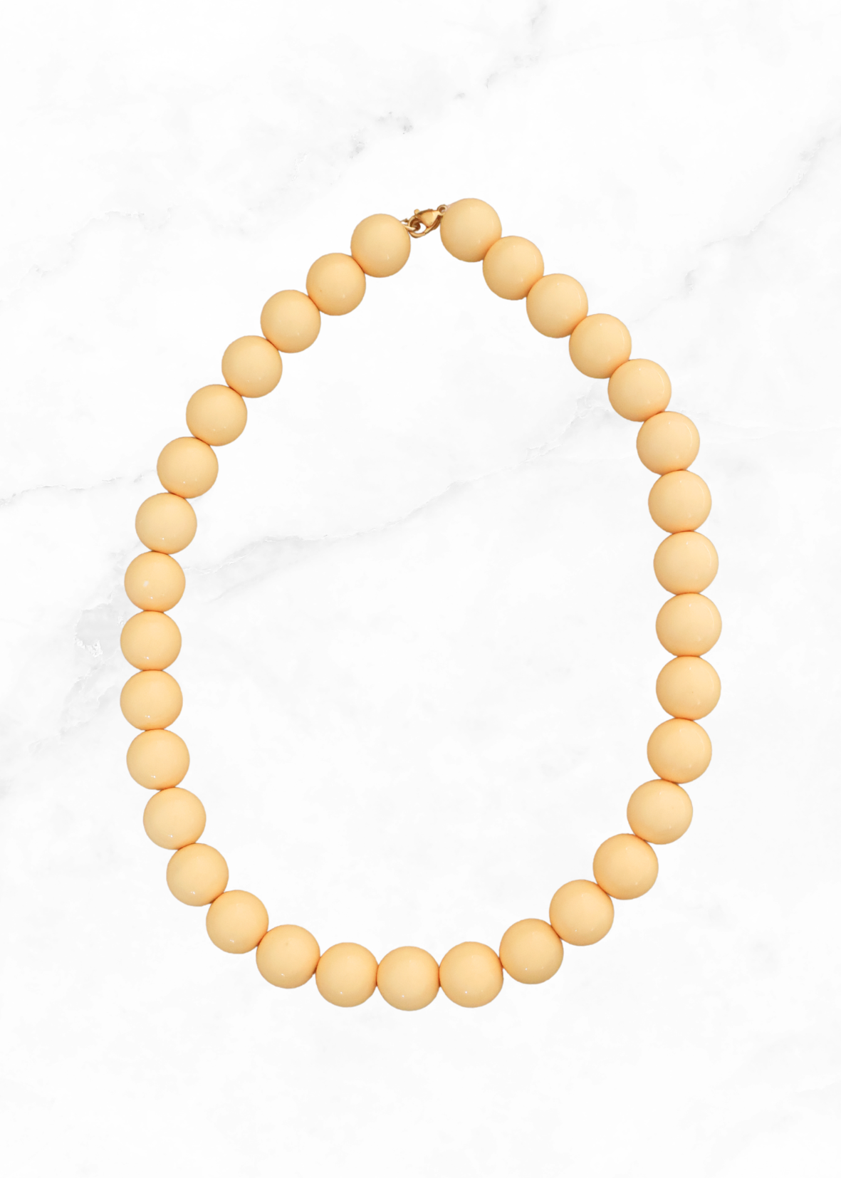 Bold bead ketting - butter yellow
