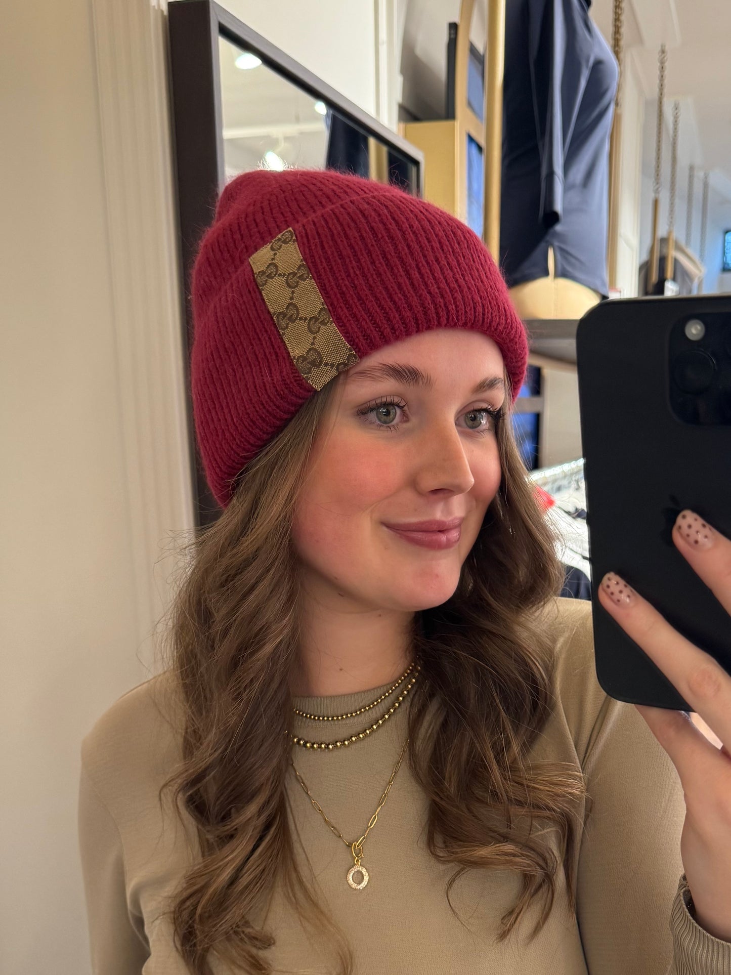 Beanie - burgundy