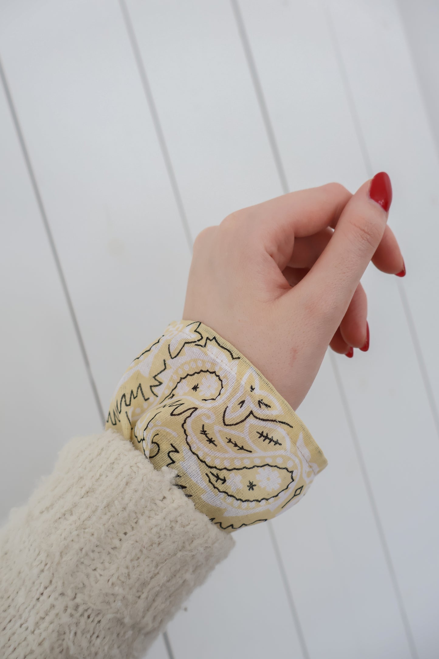 Bandana sleeves - cream