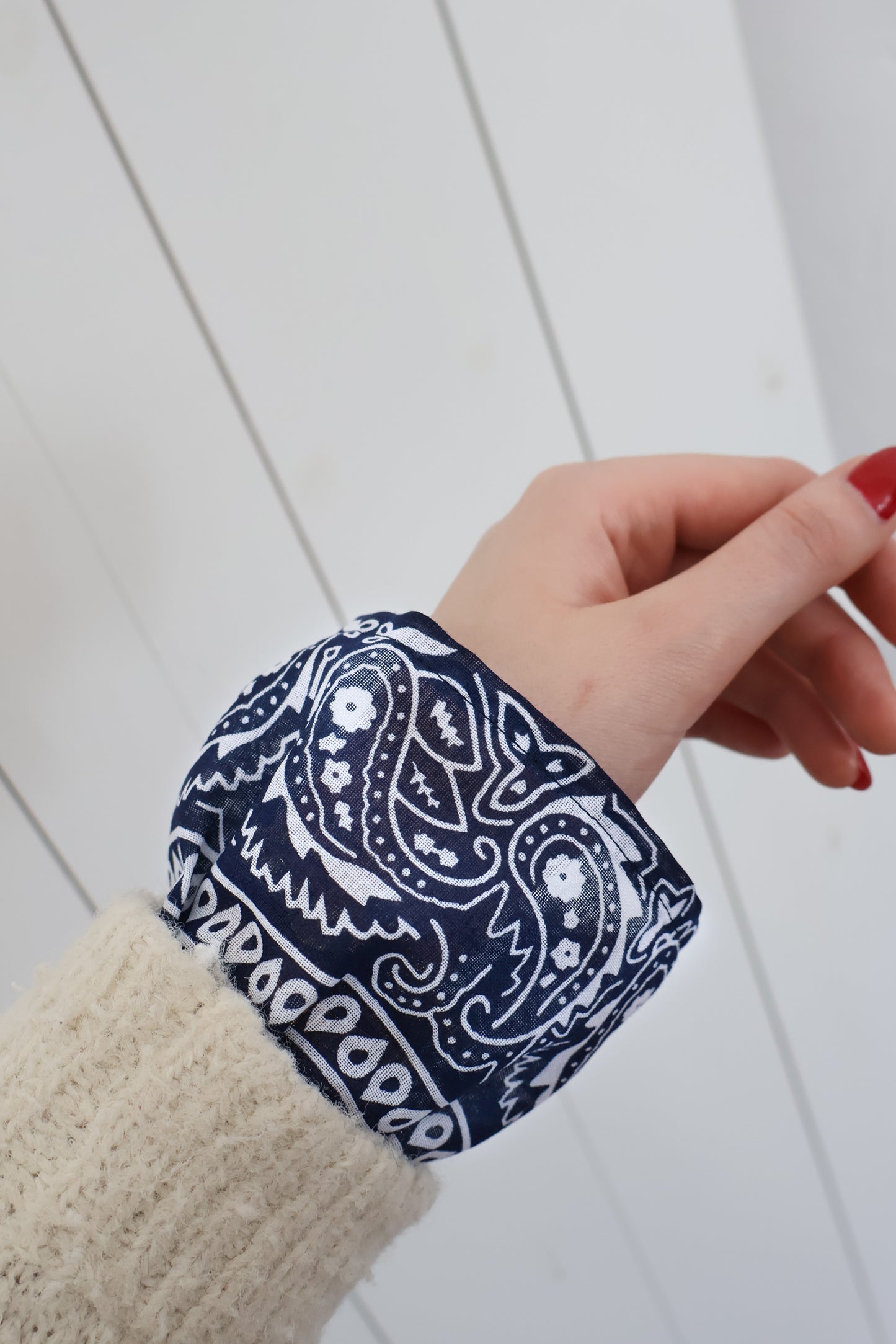 Bandana sleeves - navy