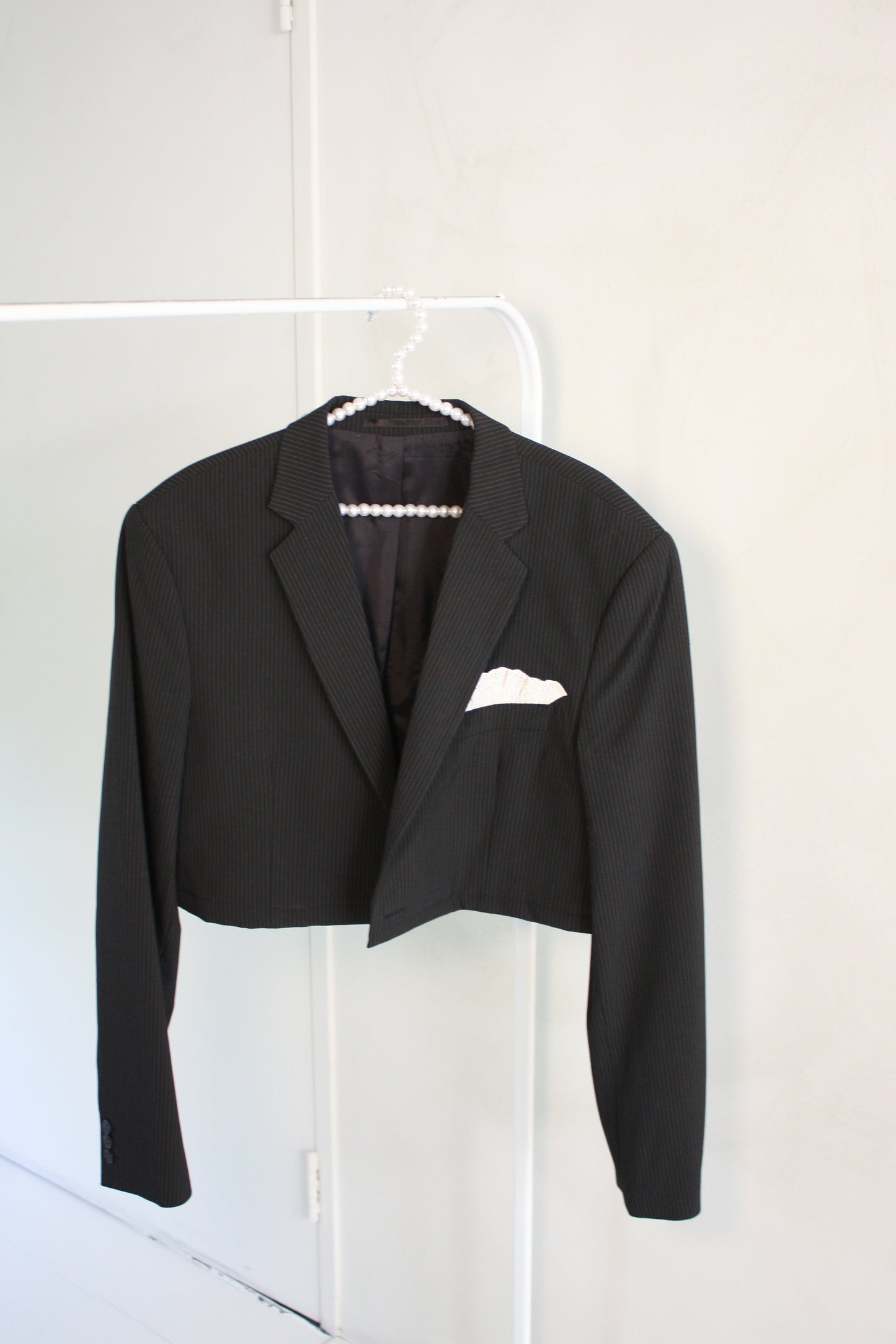 No.3 cropped Ruffle blazer