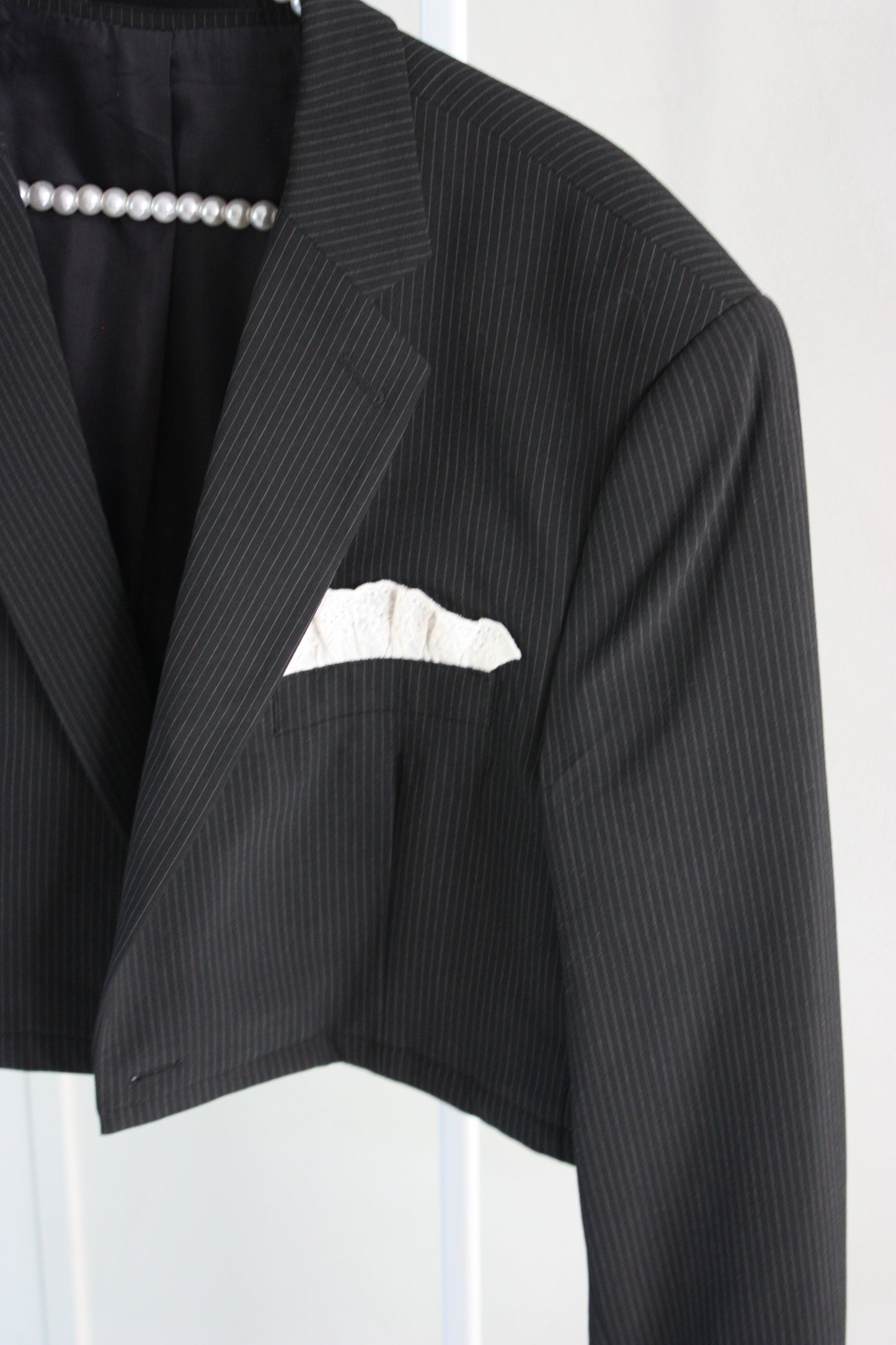No.3 cropped Ruffle blazer