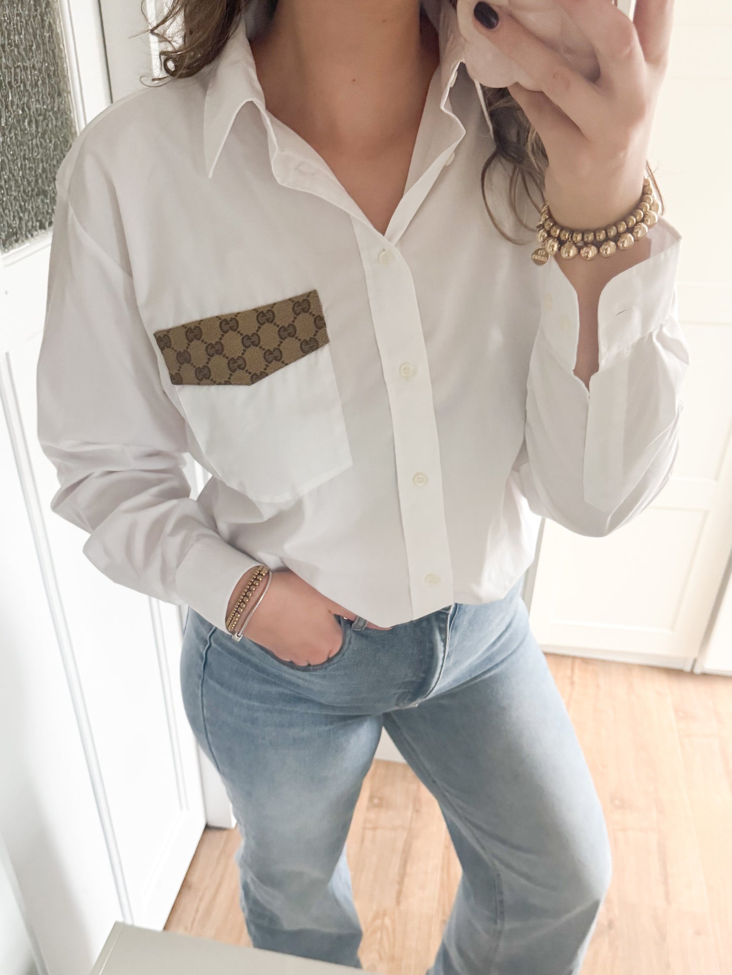 No.314 - Reworked Gucci blouse [XL]