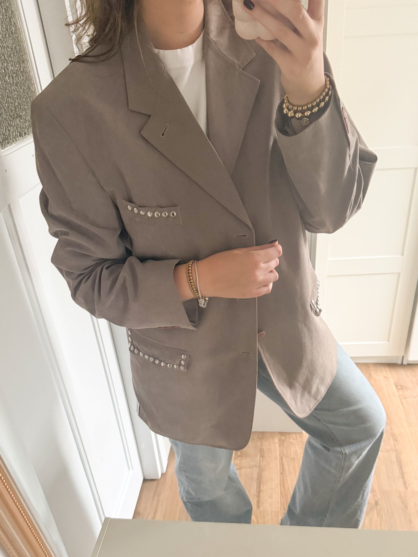 No.325 - Suede studded blazer [XXL]