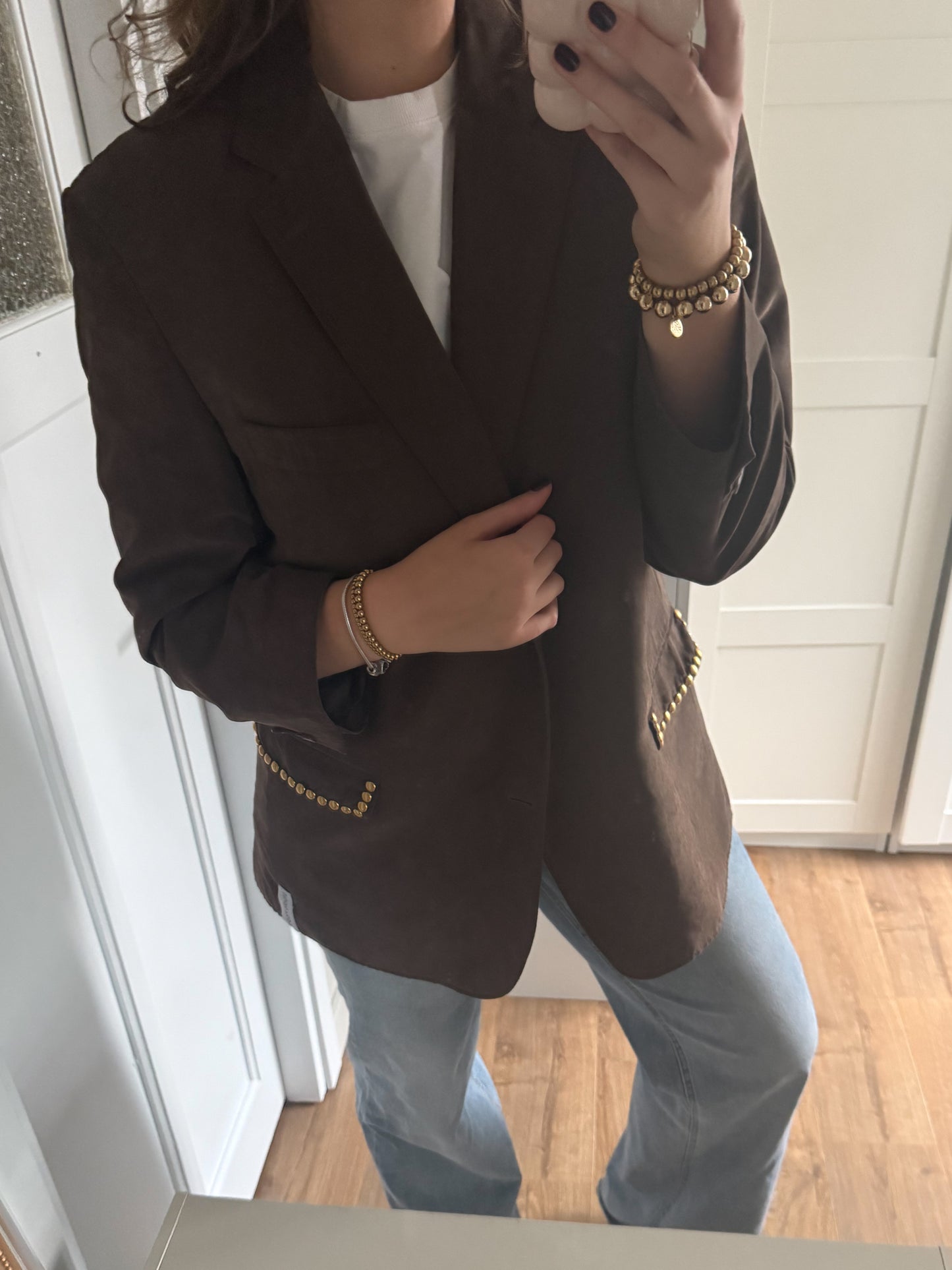 No.324 - Suède studded blazer [XXL]