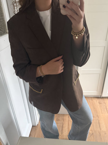 No.324 - Suède studded blazer [XXL]