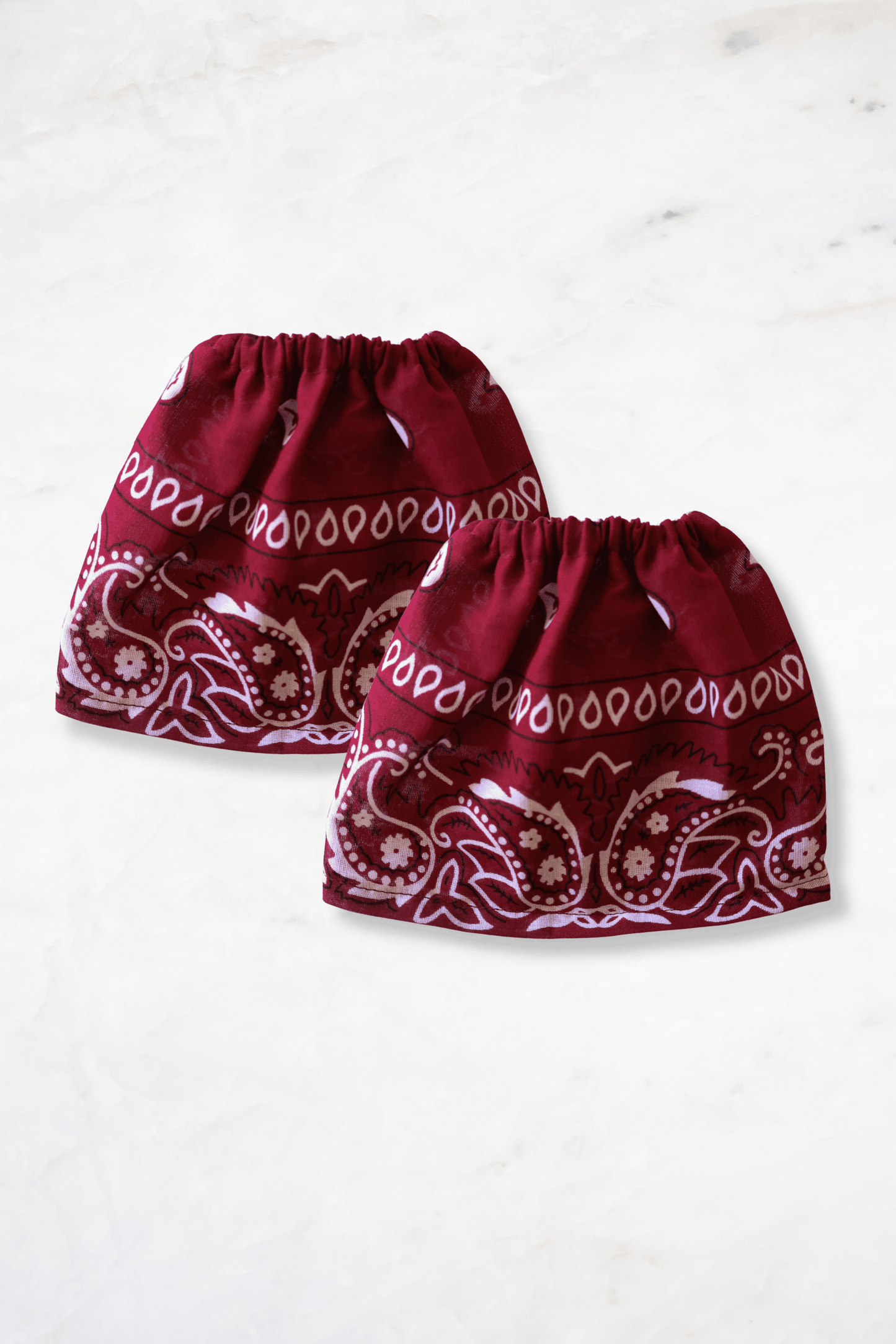 Bandana sleeves - burgundy