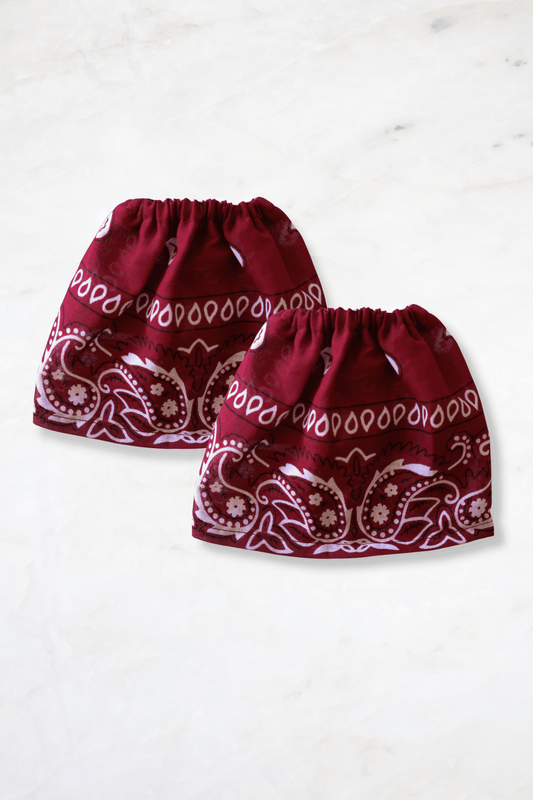 Bandana sleeves - burgundy