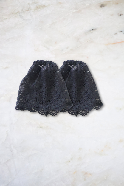 Handmade sleeves - kant zwart