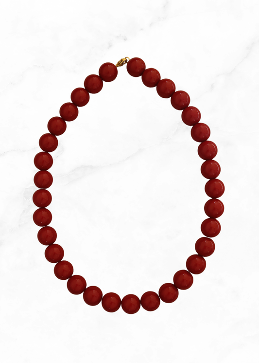 Bold bead ketting - burgundy