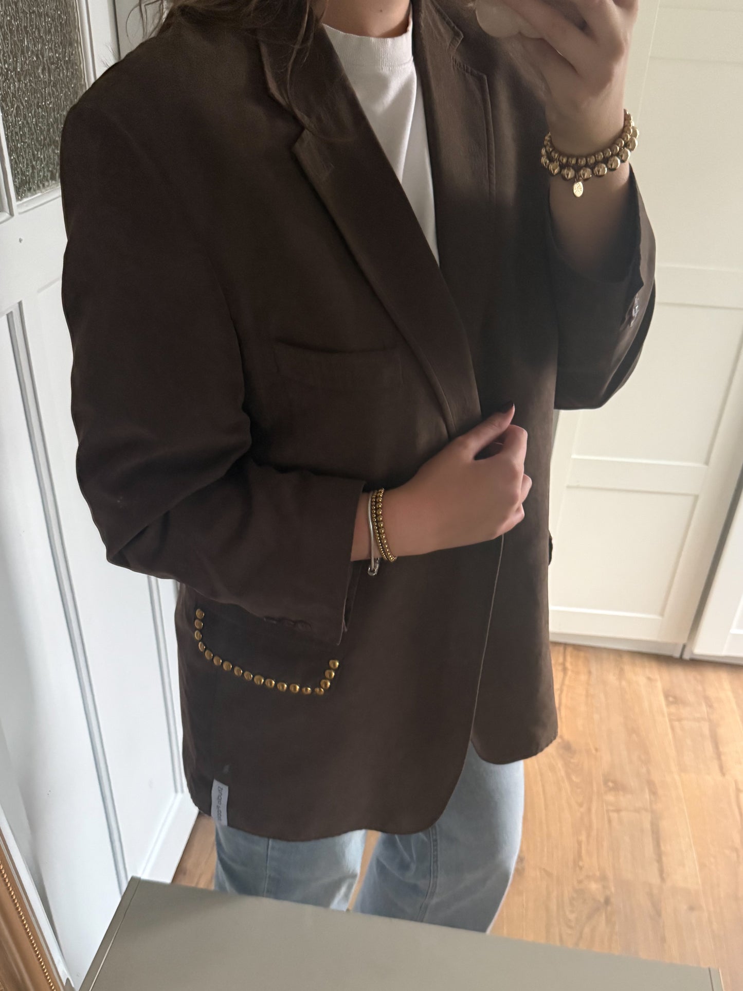 No.324 - Suède studded blazer [XXL]