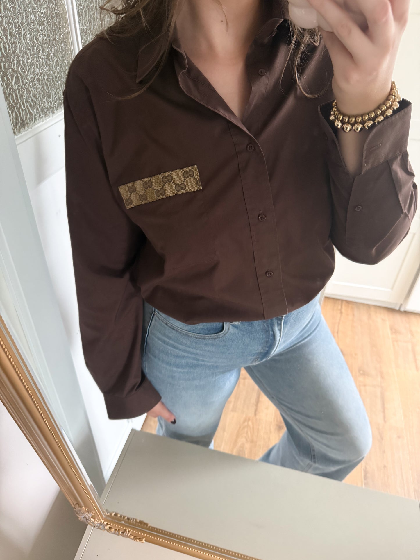 No.321 - Reworked Gucci blouse [XL]