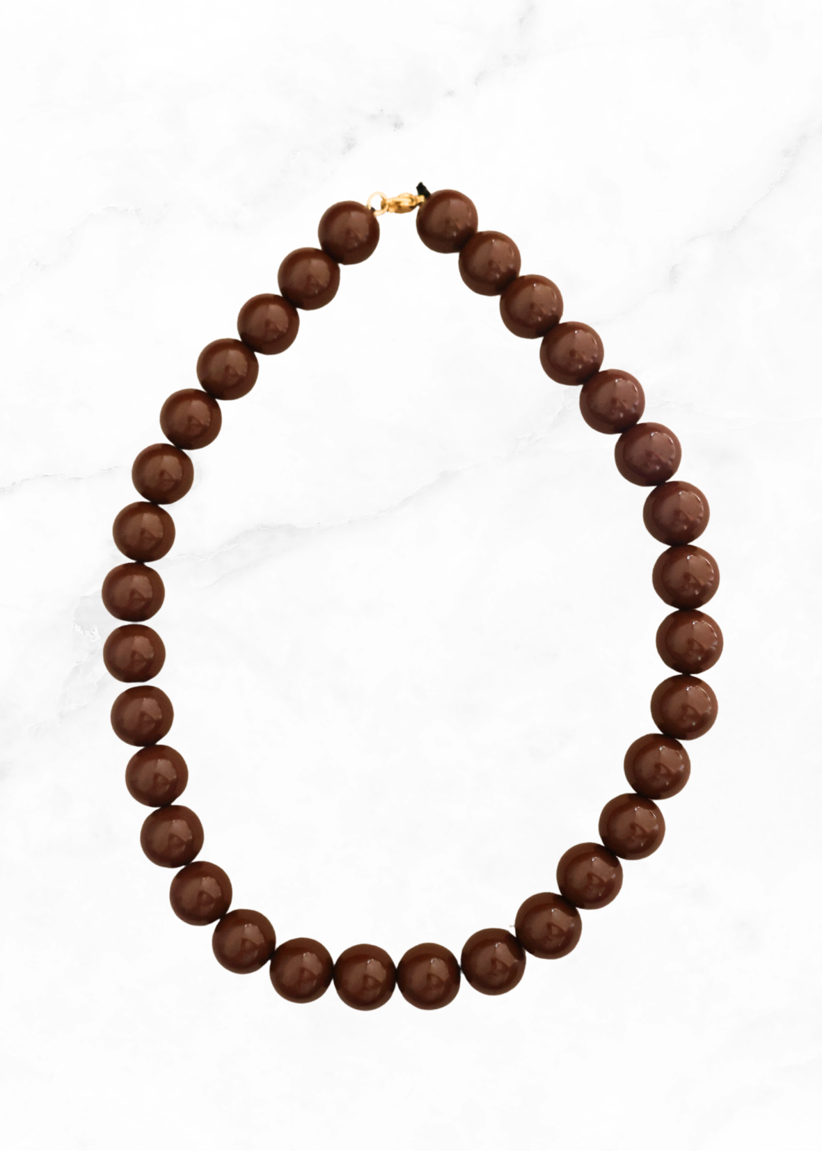 Bold bead ketting - bruin