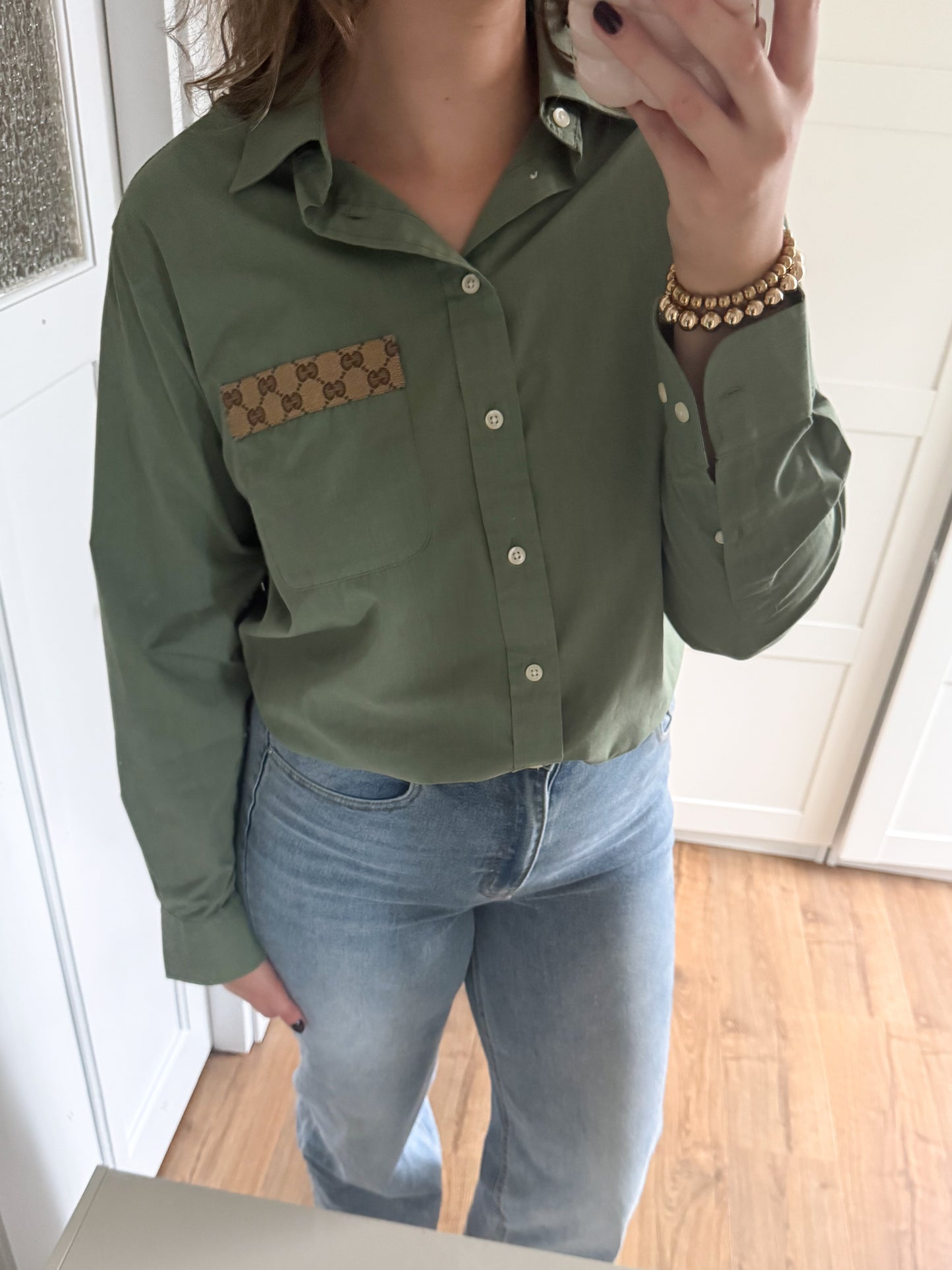 No.318 - Reworked Gucci blouse [XL]