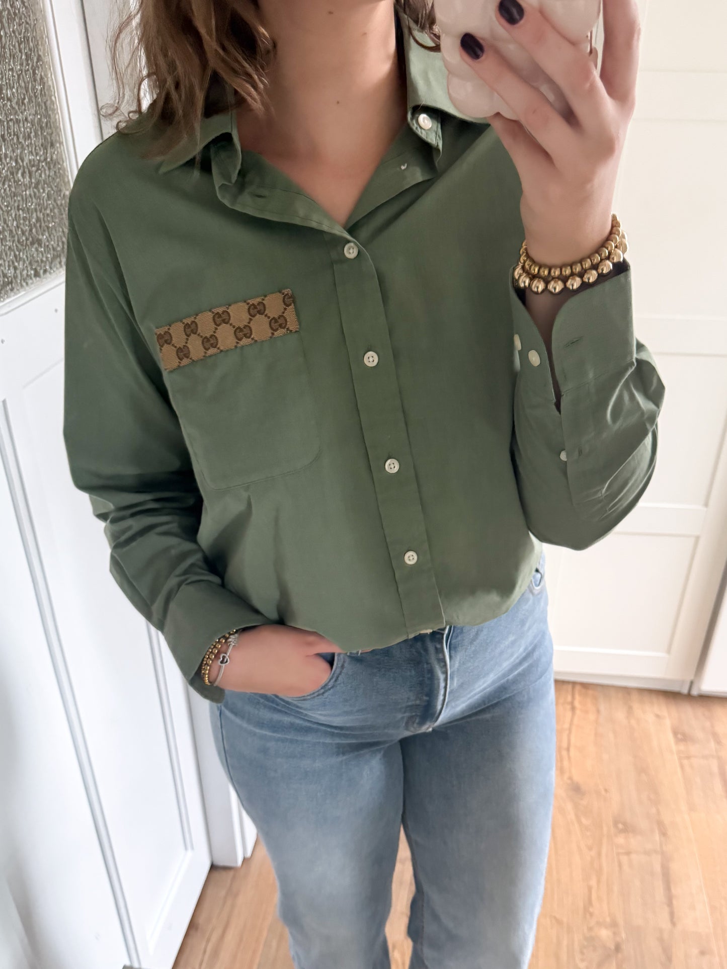 No.318 - Reworked Gucci blouse [XL]