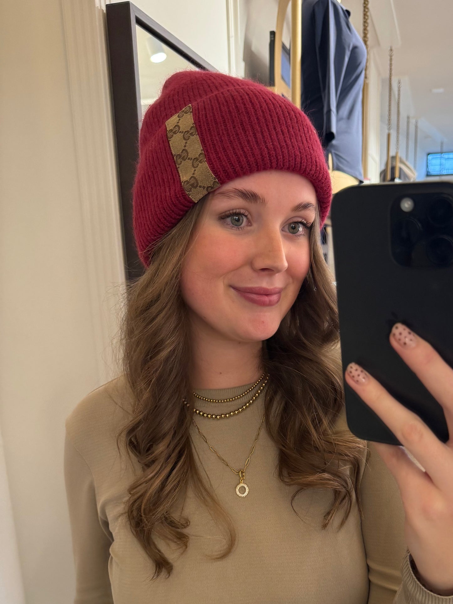 Beanie - burgundy