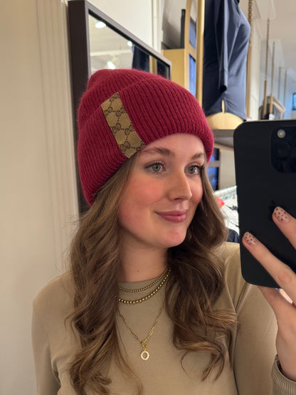 Beanie - burgundy