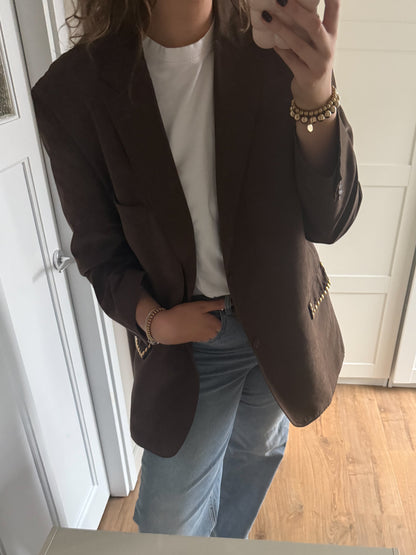 No.324 - Suède studded blazer [XXL]