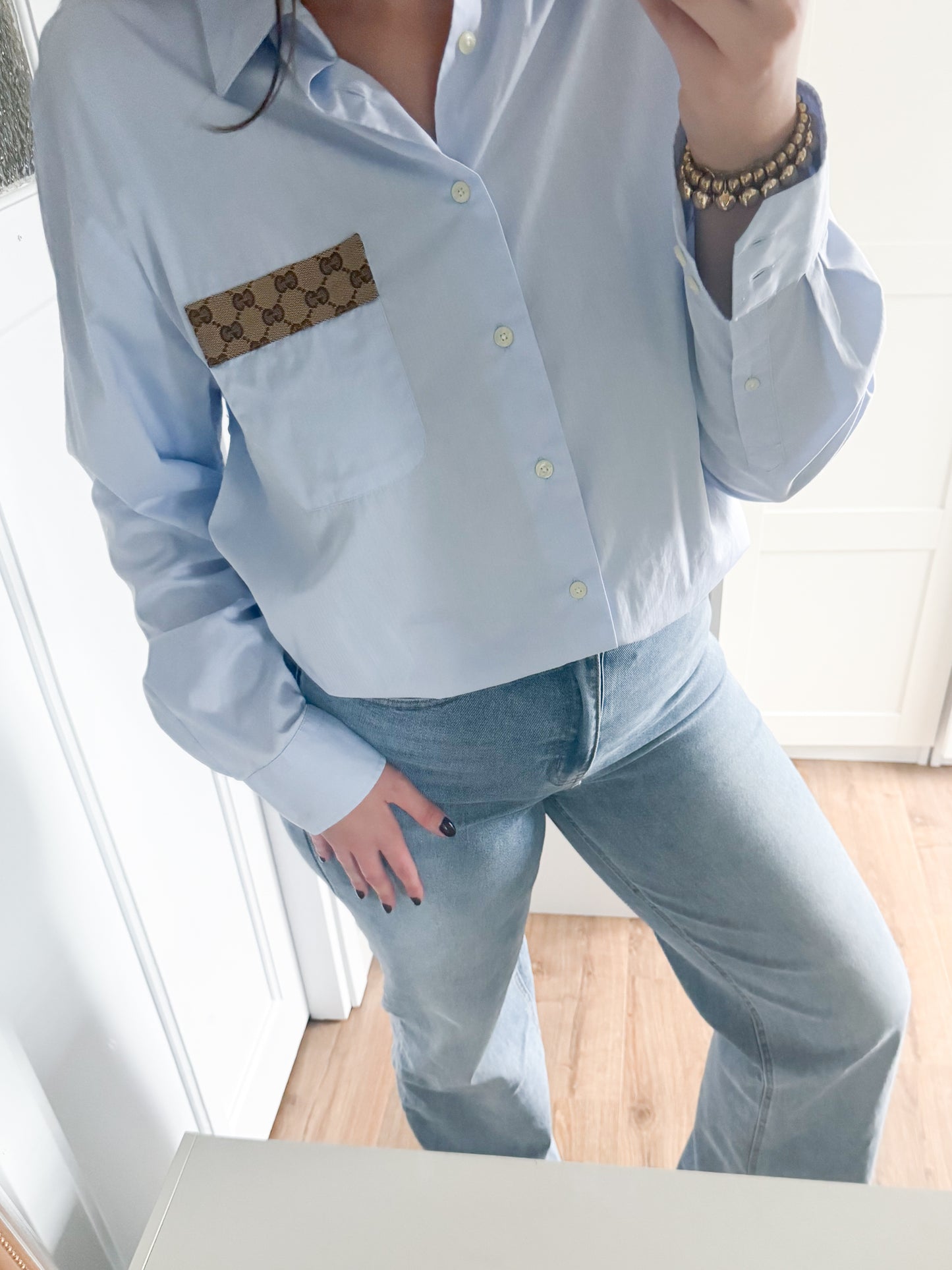 No.329 - Reworked Gucci blouse [XXL]