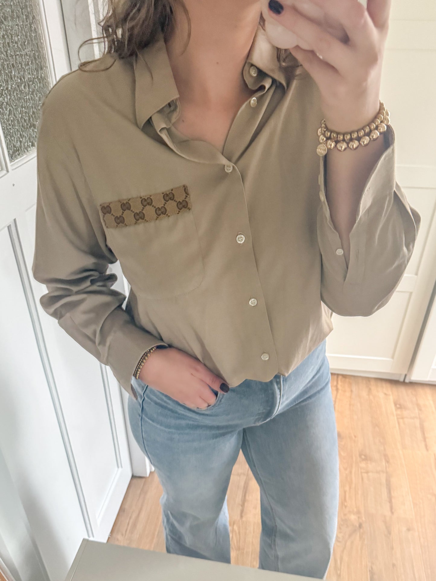 No.317 - Reworked Gucci blouse [XL]