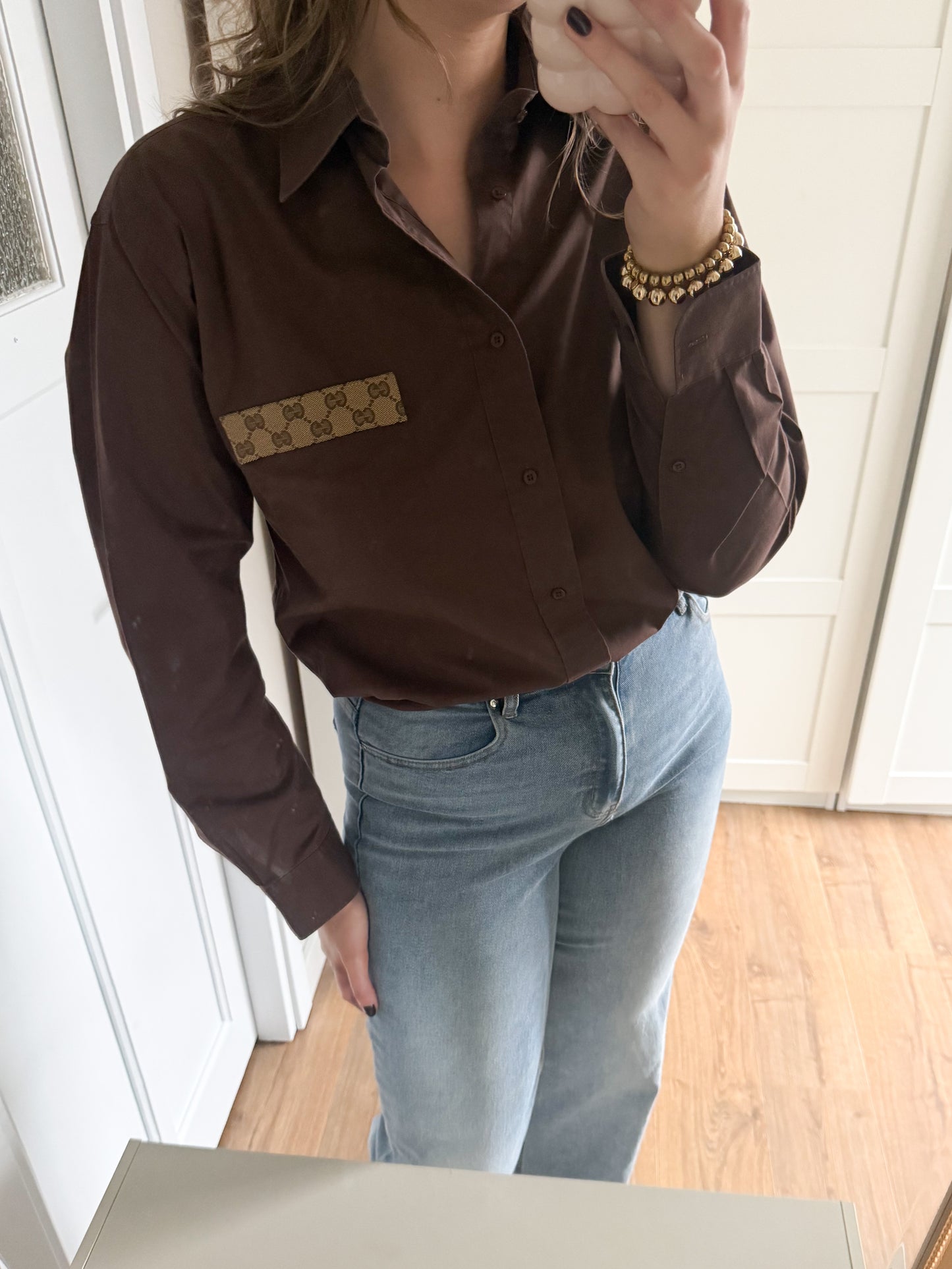 No.321 - Reworked Gucci blouse [XL]