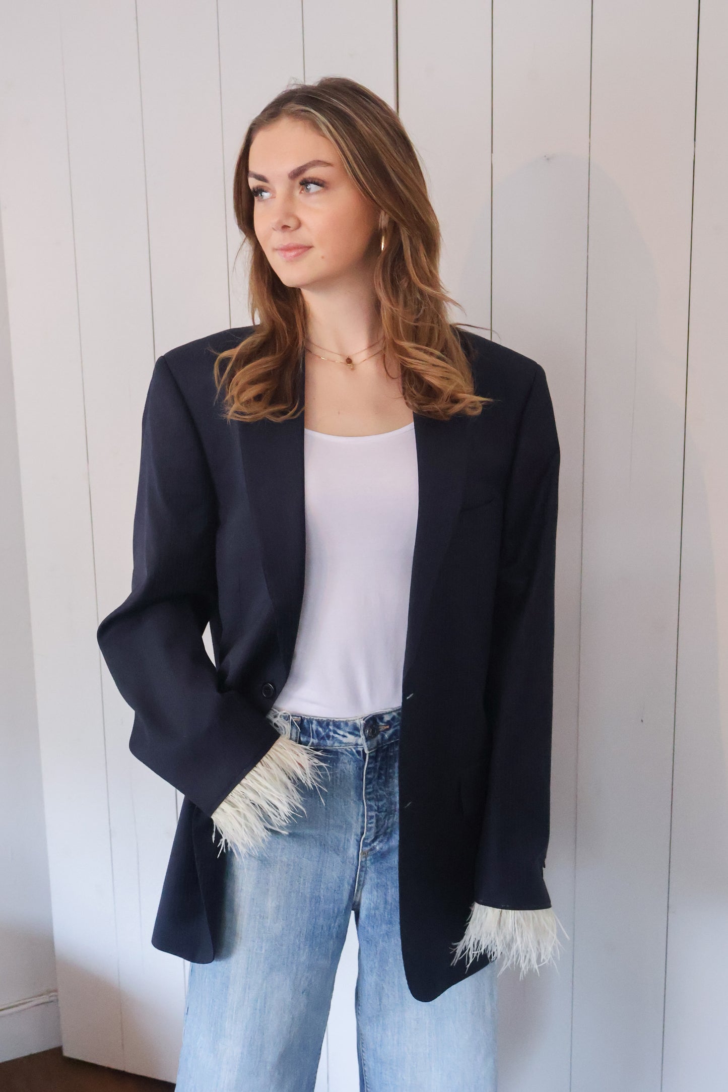 No.376 - feather blazer [L]