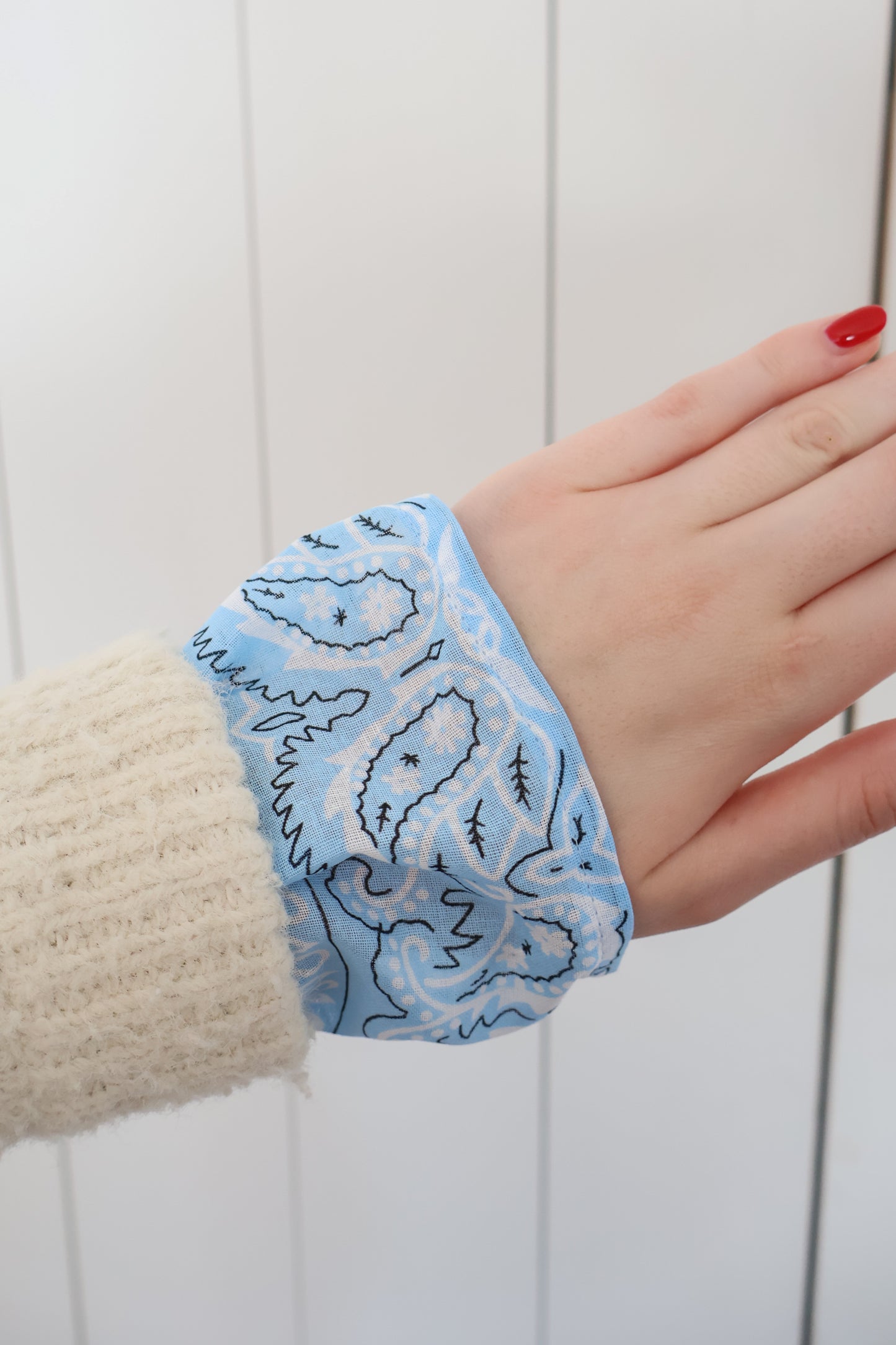 Bandana sleeves - lichtblauw