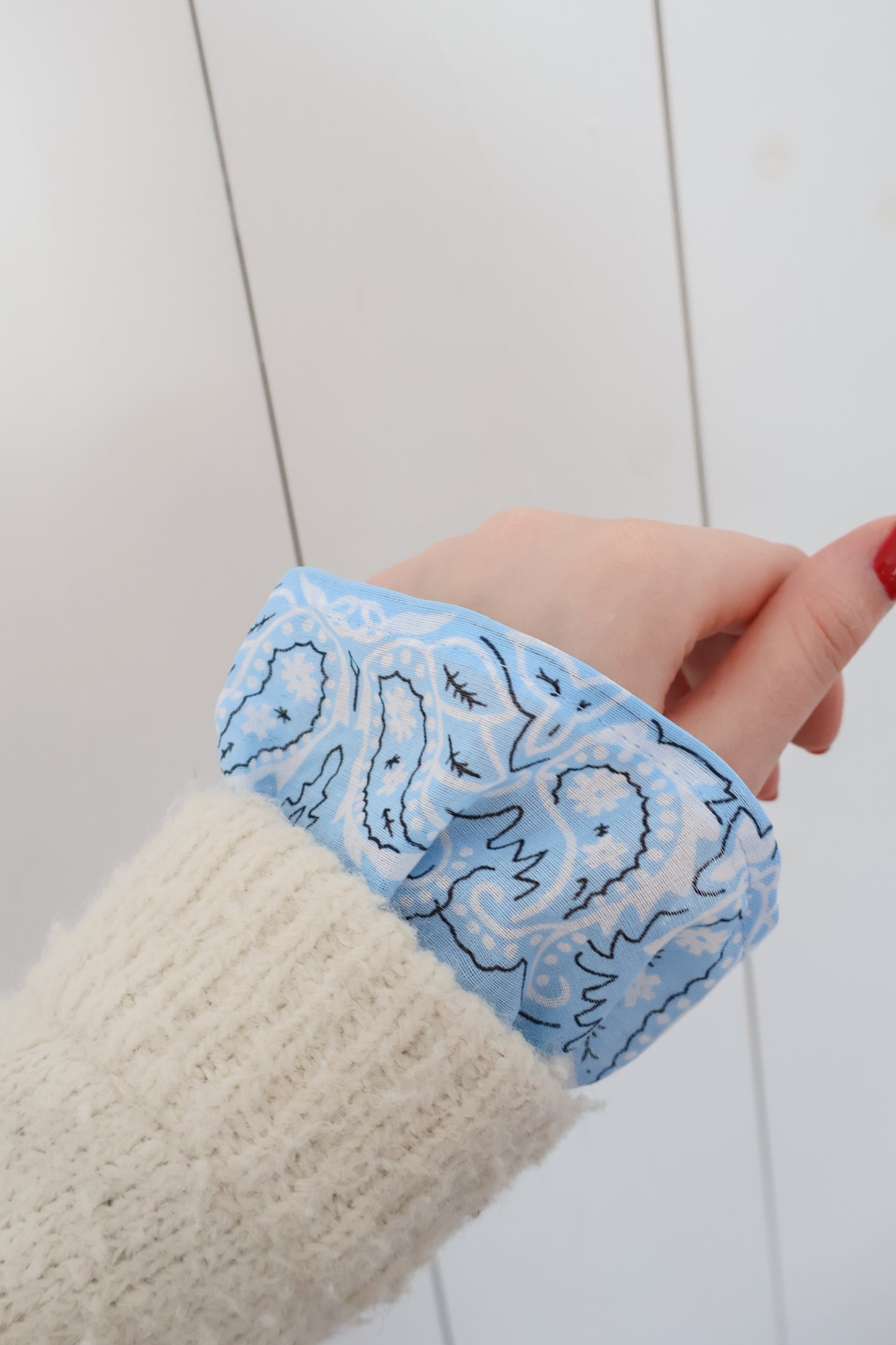 Bandana sleeves - lichtblauw