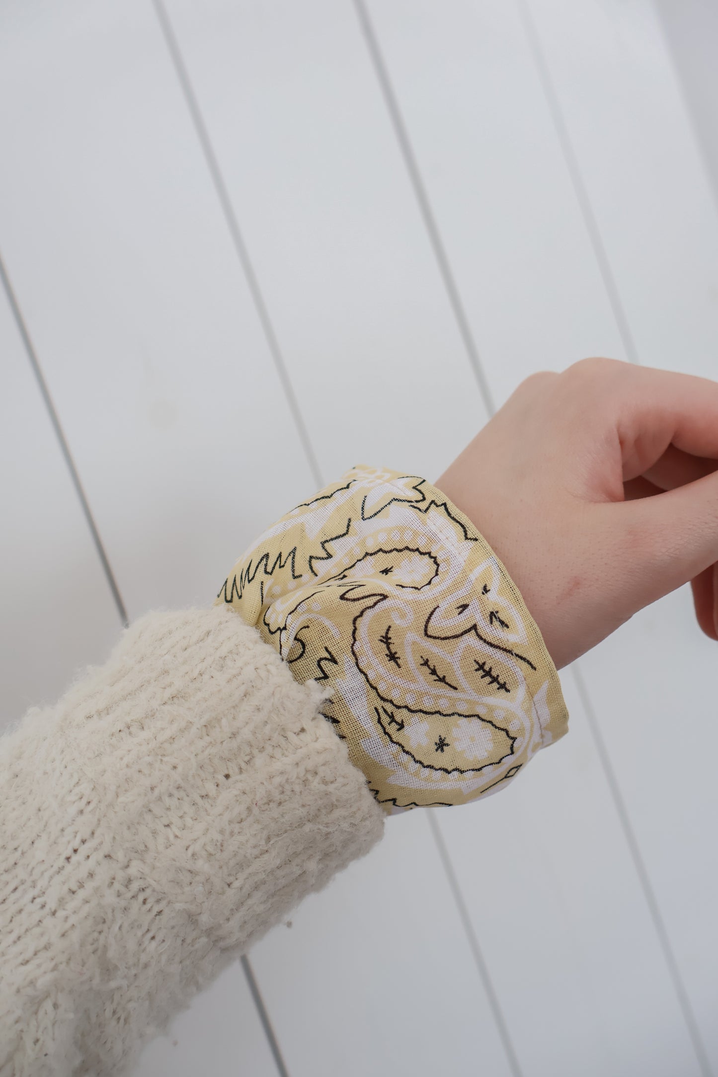 Bandana sleeves - cream