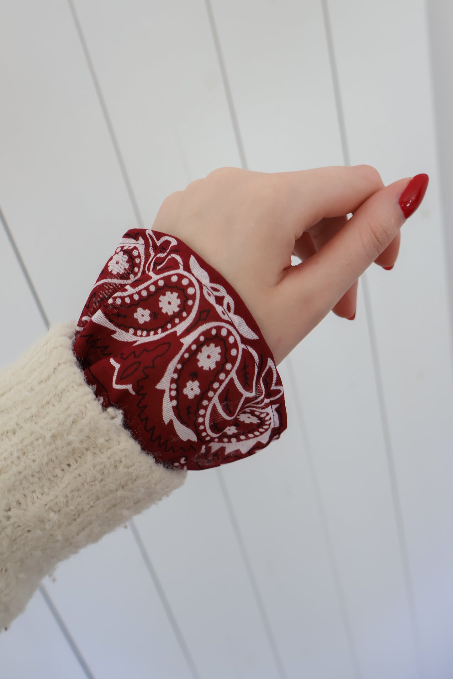 Bandana sleeves - burgundy