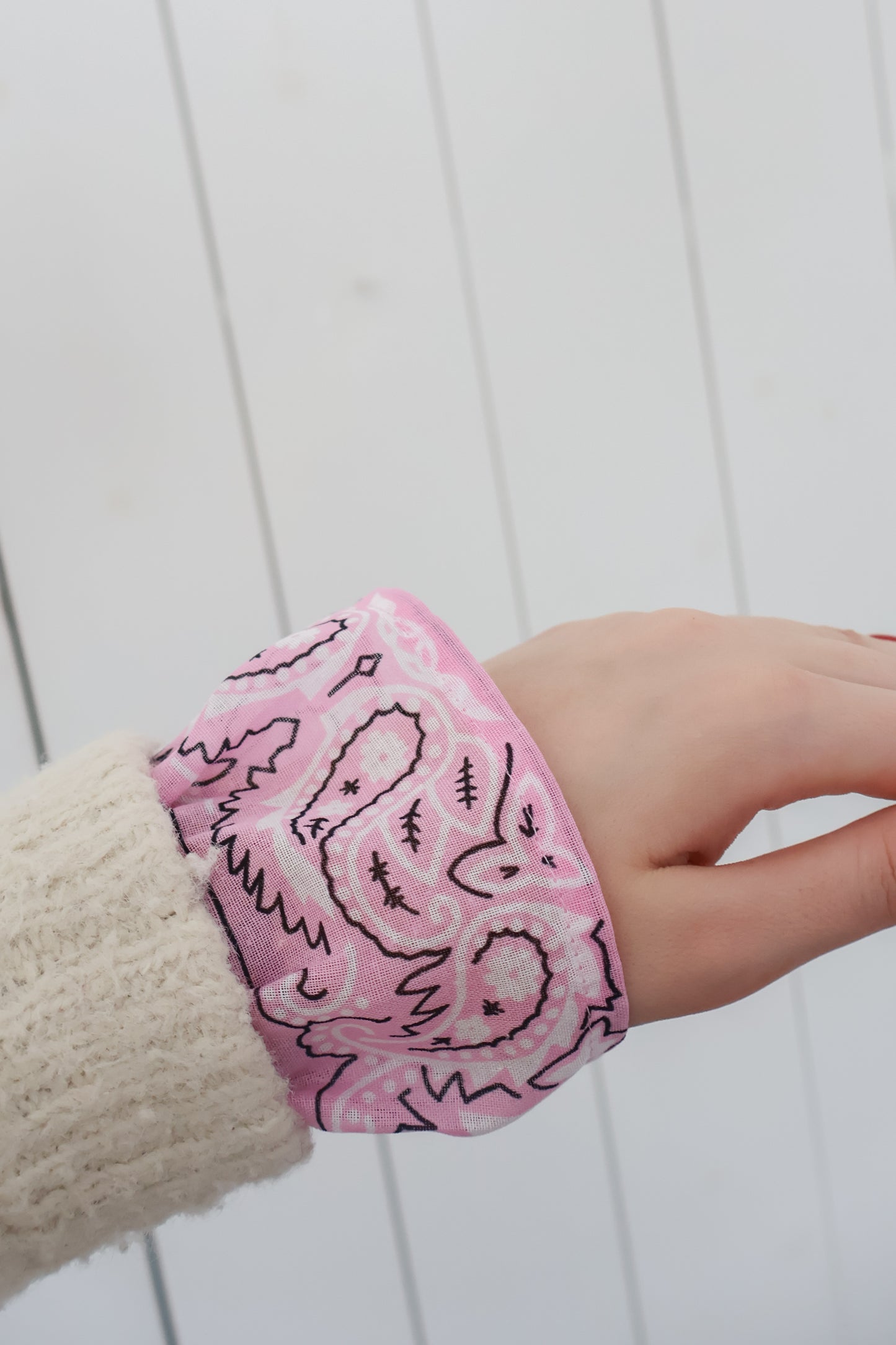 Bandana sleeves - roze