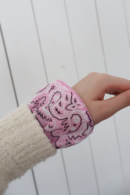 Bandana sleeves - roze