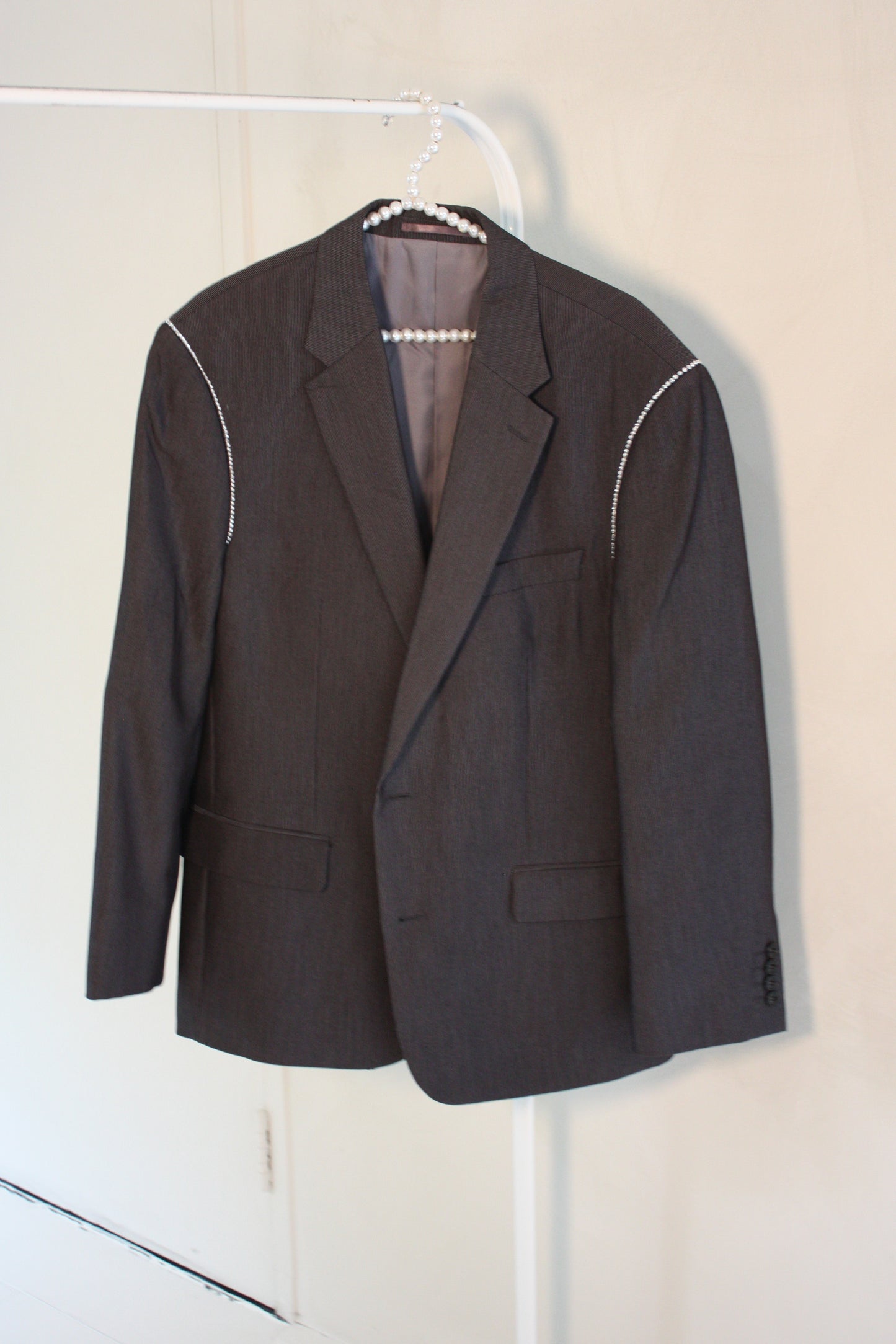No.2 glitter sleeve blazer [L]