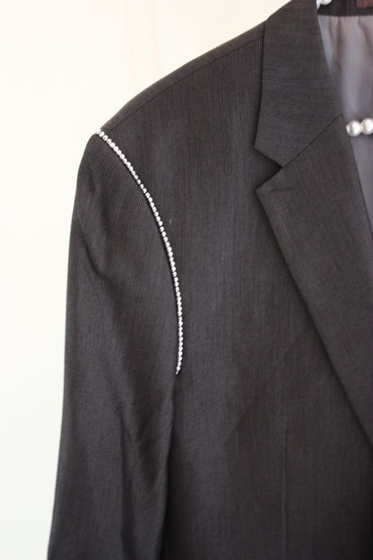 No.2 glitter sleeve blazer [L]