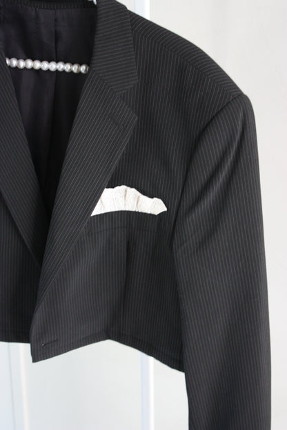 No.3 cropped Ruffle blazer