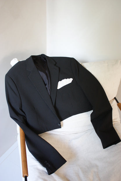 No.3 cropped Ruffle blazer