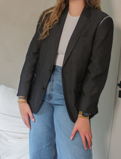 No.2 glitter sleeve blazer [L]