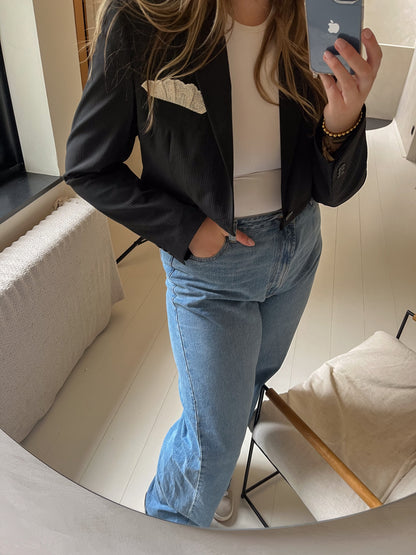 No.3 cropped Ruffle blazer