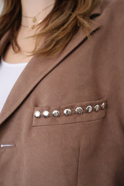 No.299 - Studded suède blazer [L]