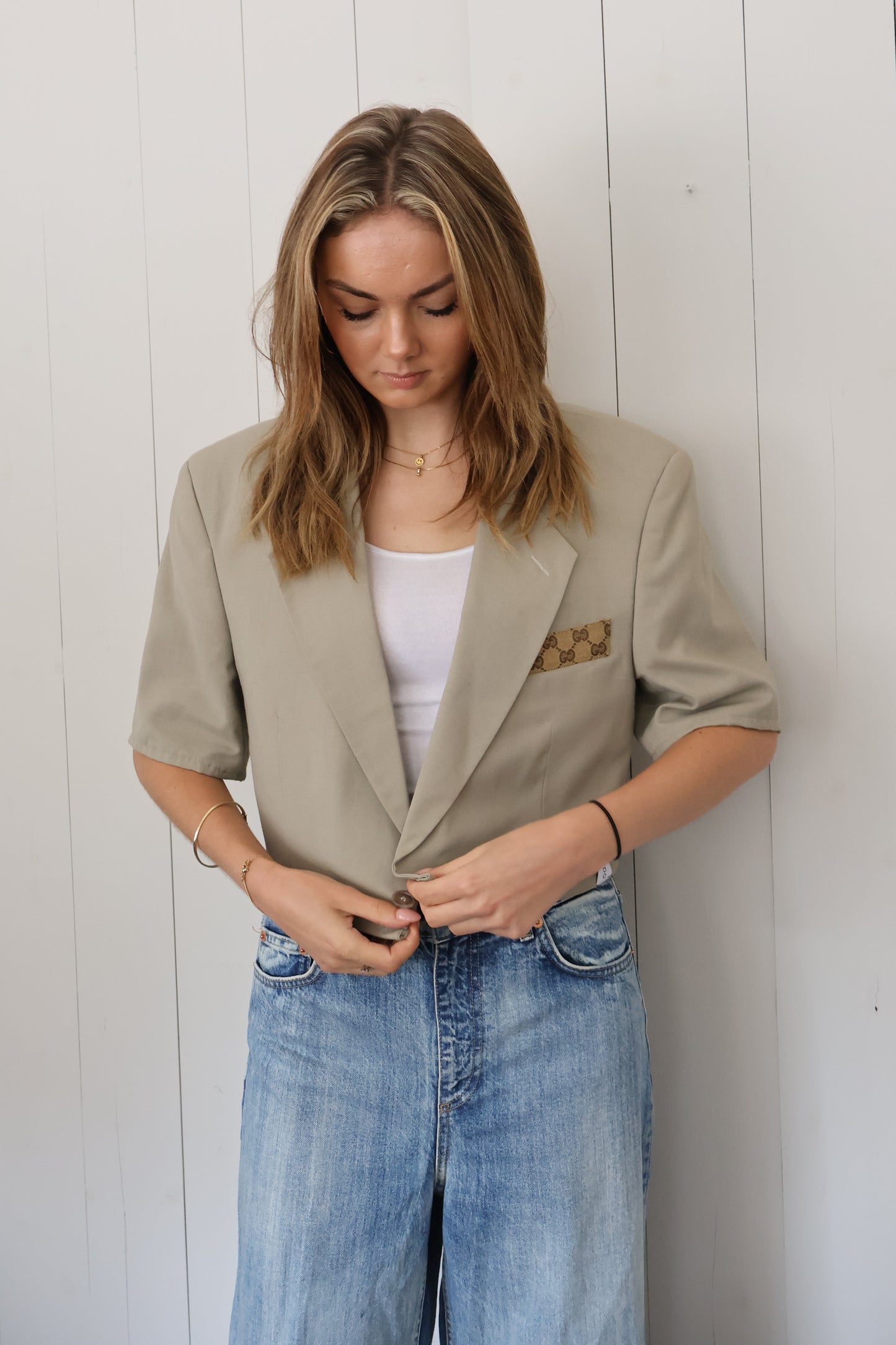 No.300 - Cropped reworked Gucci blazer [L]