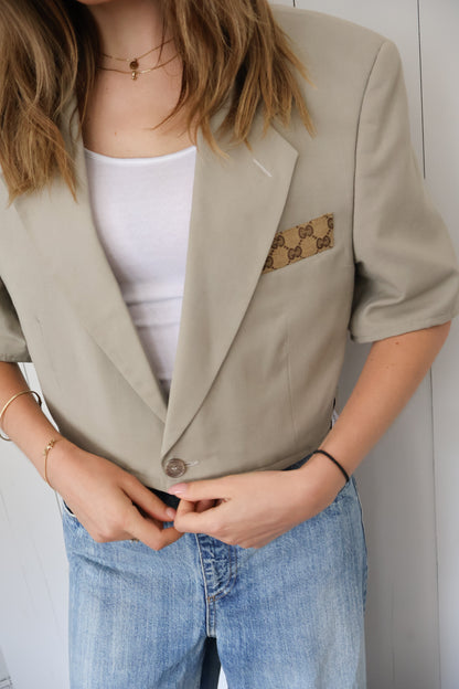 No.300 - Cropped reworked Gucci blazer [L]
