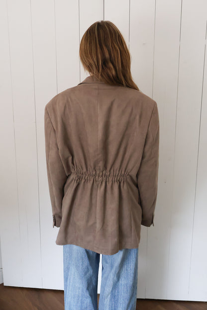 No.306 - Suede tailored studded blazer [XL]