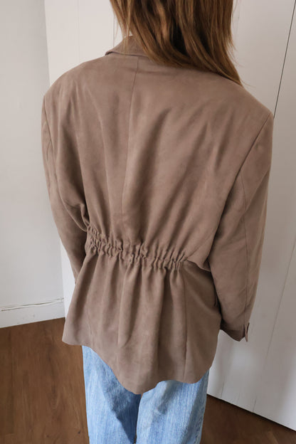 No.306 - Suede tailored studded blazer [XL]