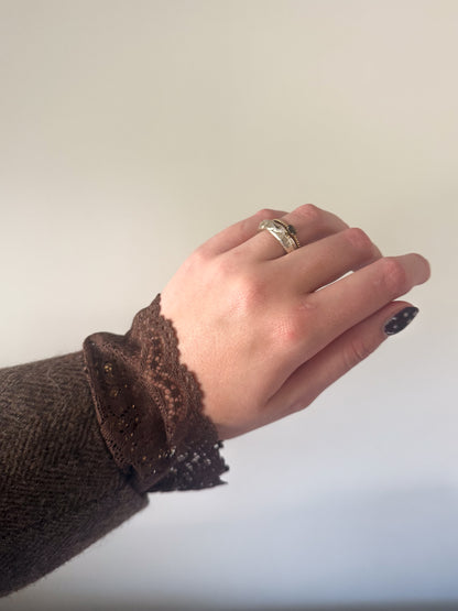 Mouwtjes kant - bruin