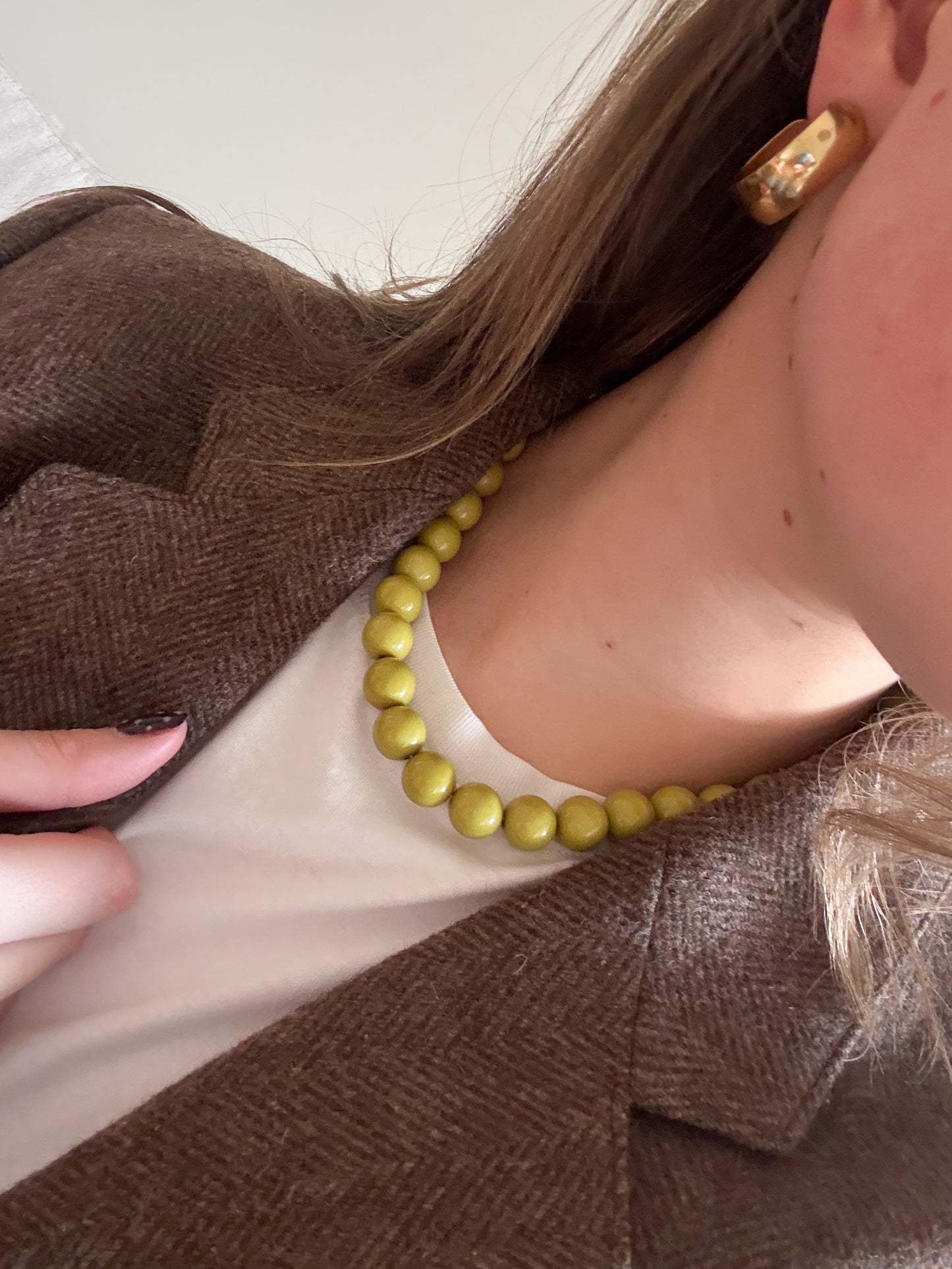 Bold bead ketting - groen