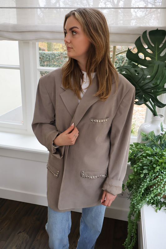 No.325 - Suede studded blazer [XXL]